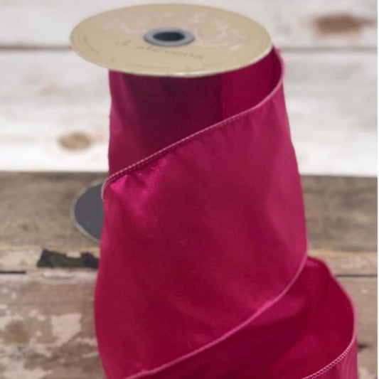 4" x 25yds Simply Taffeta, Hot Pink