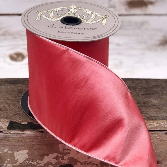 2.5" x 25yds Simply Taffeta, Pink Coral
