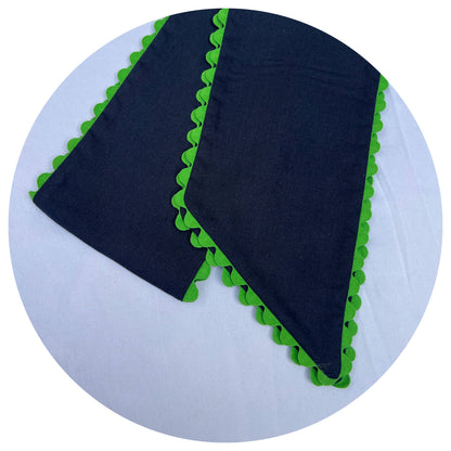 Custom Linen Sashes with Trim 