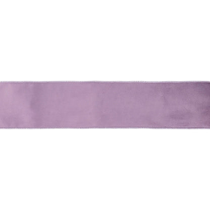 4" Reversible Classic Velvet Wired Ribbon | Lavender/Lavender | 10 Yard Roll