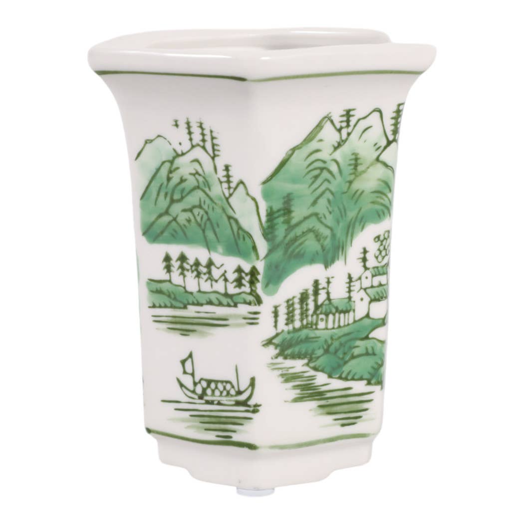 Scented Candle - Sage & Eucalyptus Green Ceramic, 6 Oz