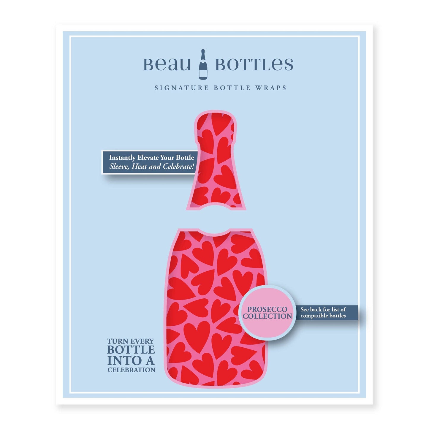 Beau Bottles Pop Hearts  - Prosecco Collection