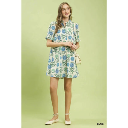 Floral Puff Sleeve Dress
