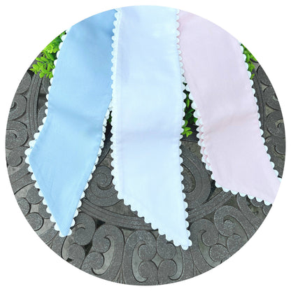 Pink Cotton Pique Sash with Trim
