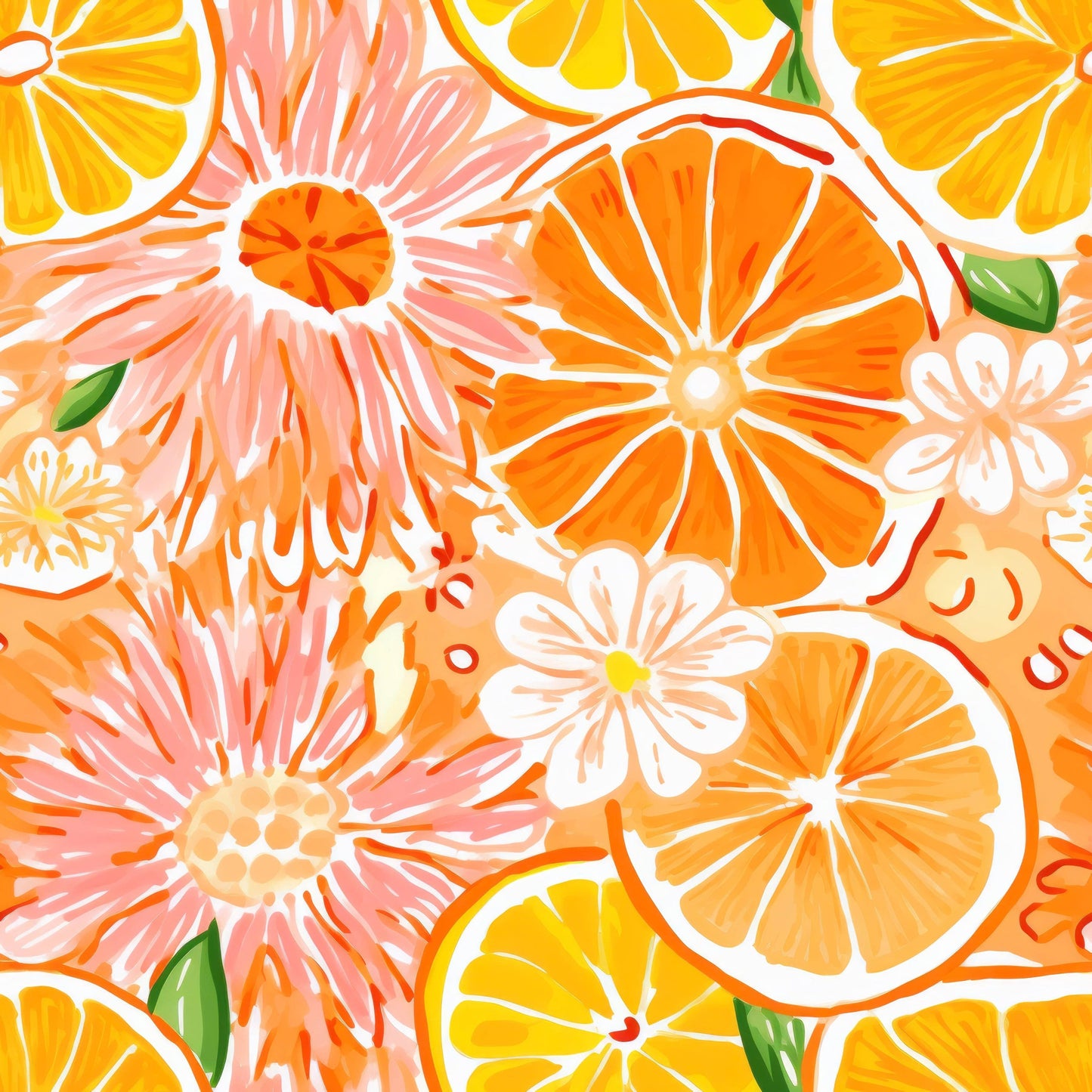 Beau Bottles Preppy Watercolor Oranges - Champagne Collection