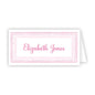 Handpainted Delicate Pink Border Placecard
