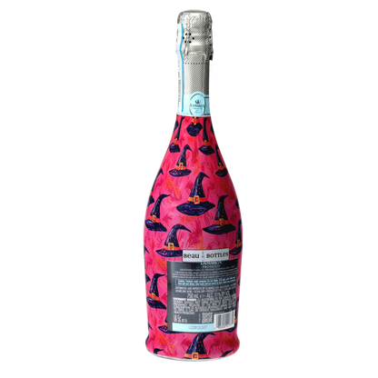 Preppy Halloween Witch Hats Prosecco Bottle Wrap