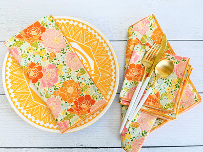 Marigold Cloth Napkins, set of four
