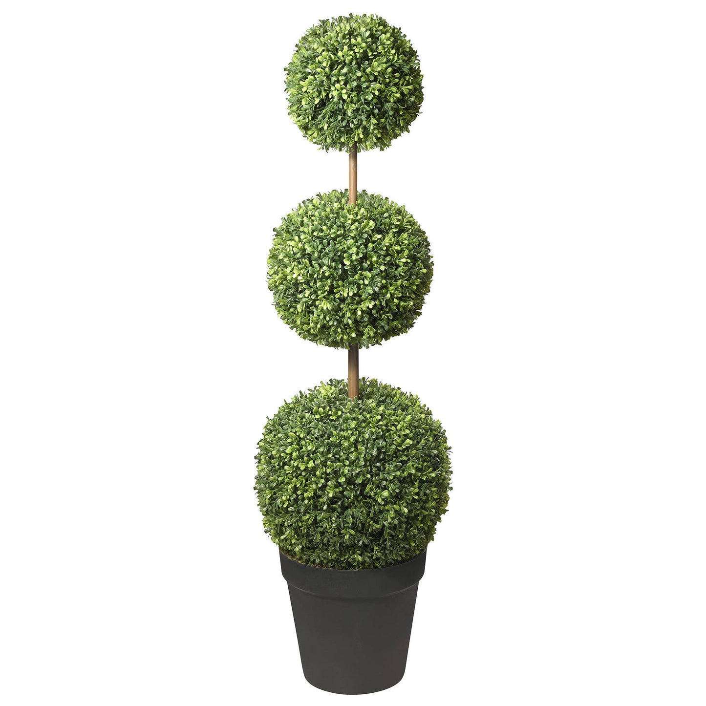 Adjustable Triple Artificial Boxwood Topiary + Planter