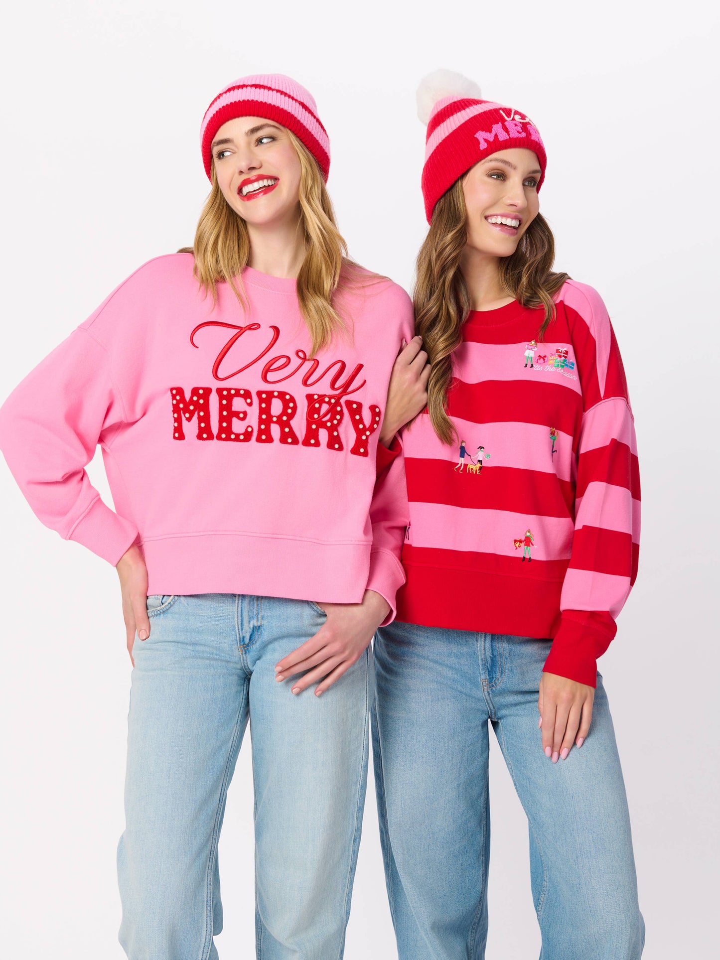 "VERY MERRY" BEANIE, RED