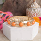 Eternity Statement Bangle Gold Tone Red Blue Brown Green Black Pearl