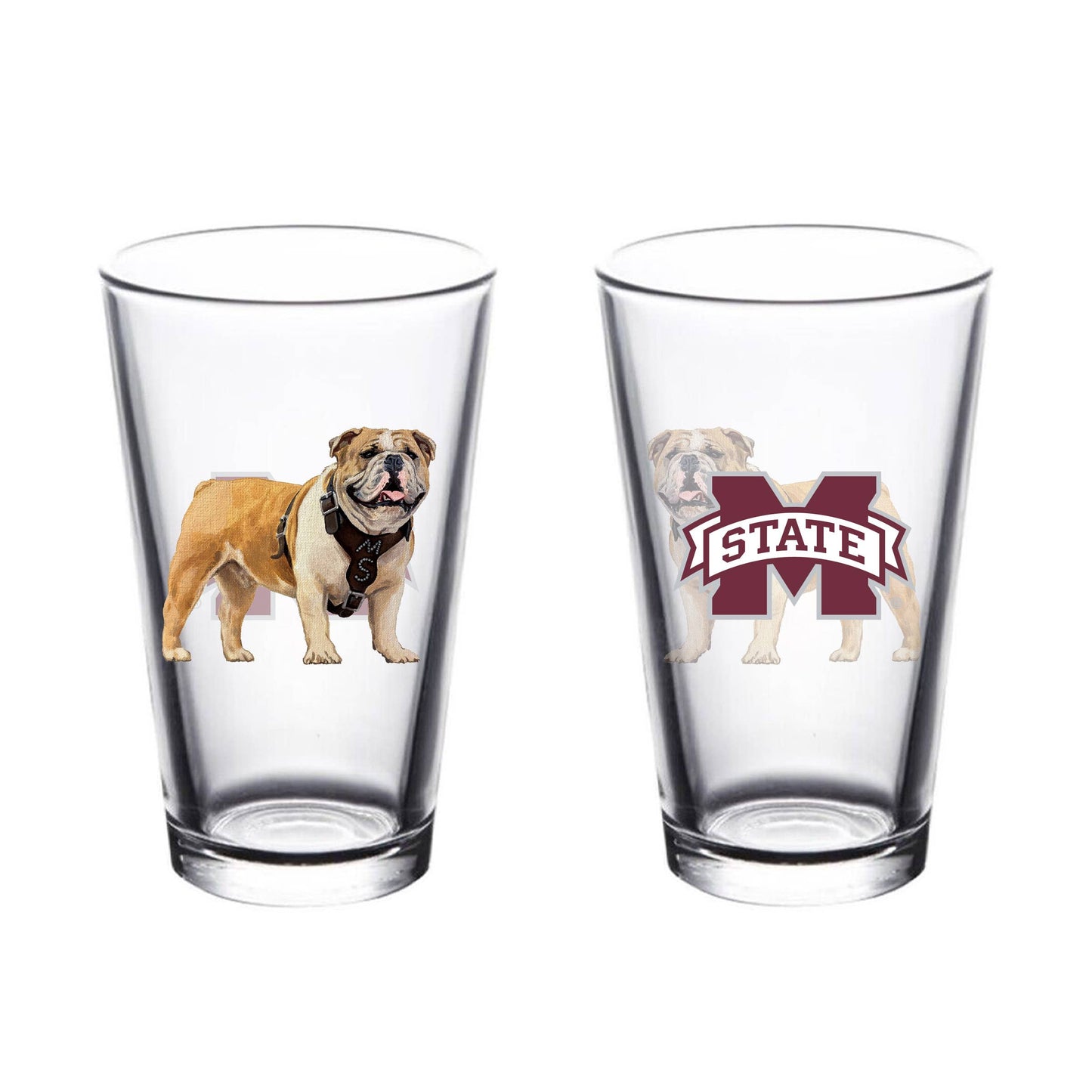 Mississippi State Mascot Pint Glass