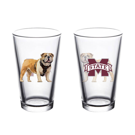 Mississippi State Mascot Pint Glass