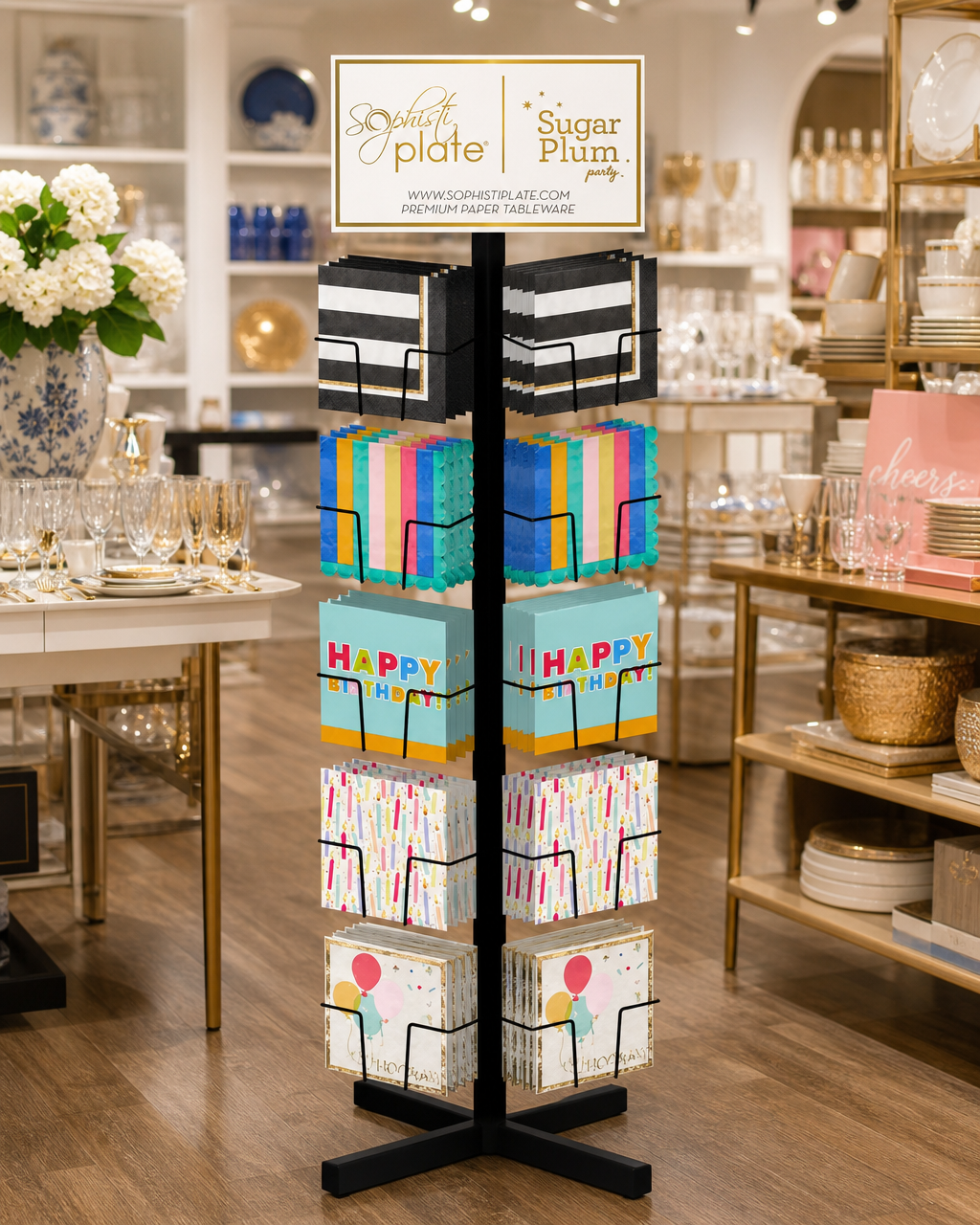 Cocktail Napkin Spinner Rack