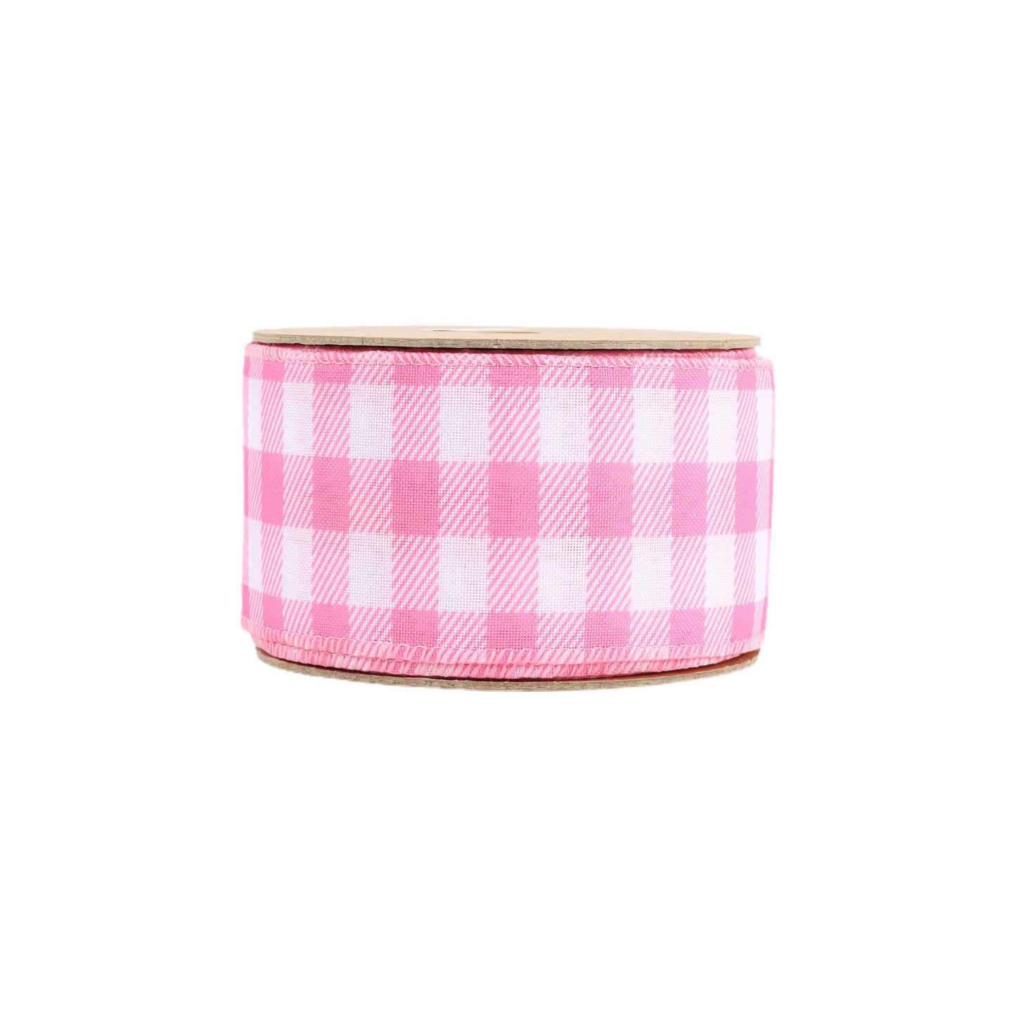 2 1/2" Wired Ribbon | White/Spring Gingham | 10 Yard Roll |