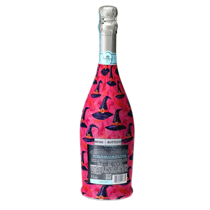 Preppy Halloween Witch Hats Prosecco Bottle Wrap