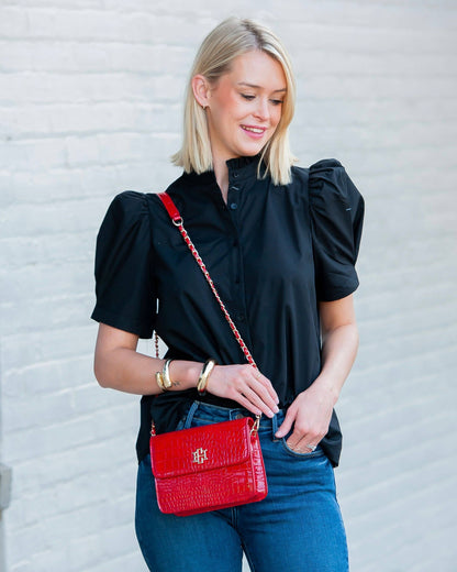 Evelyn Crossbody Red Patent EC