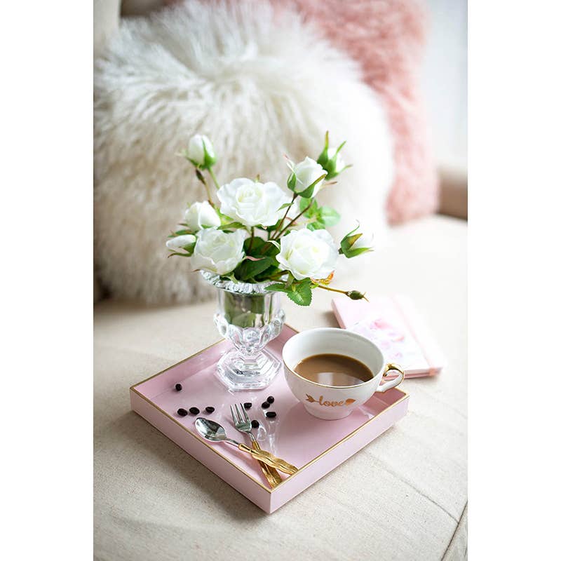 8.5x8.5" Chic Blush Plastic Tray