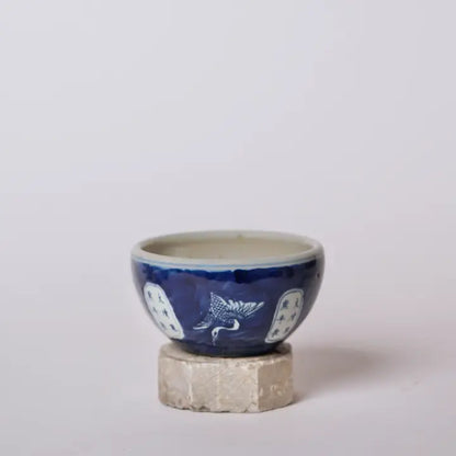 Blue and White Porcelain Dancing Crane Bowl
