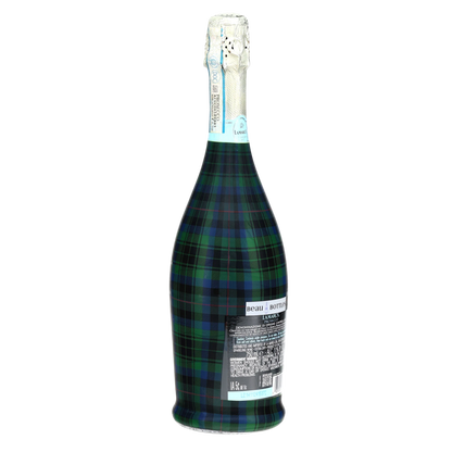 Blue & Green Christmas Tartan Prosecco Bottle Wrap