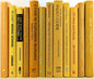 Yellow books by the foot for decor