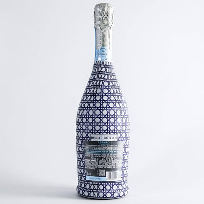 Beau Bottles Navy and White Cane - Prosecco Collection