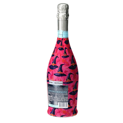 Preppy Halloween Witch Hats Prosecco Bottle Wrap