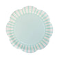 PAR1123 - Aqua Striped Scallops 9" Plate