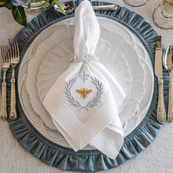 Italian Bee Large Linen Napkin