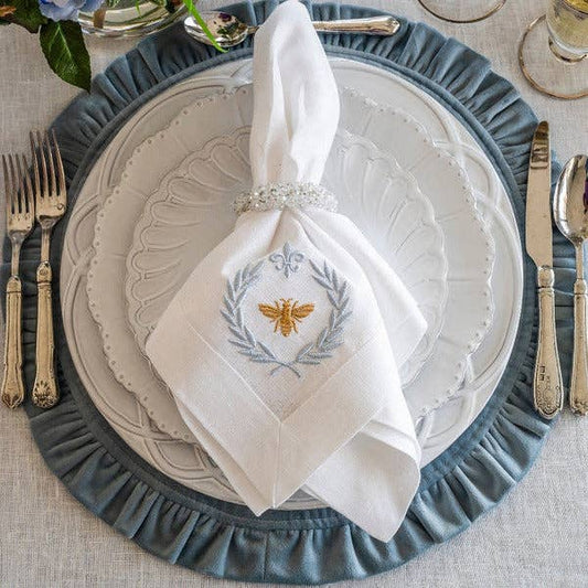 Italian Bee Large Linen Napkin