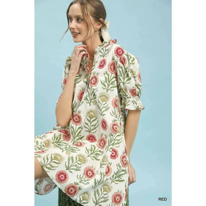 Floral Puff Sleeve Dress
