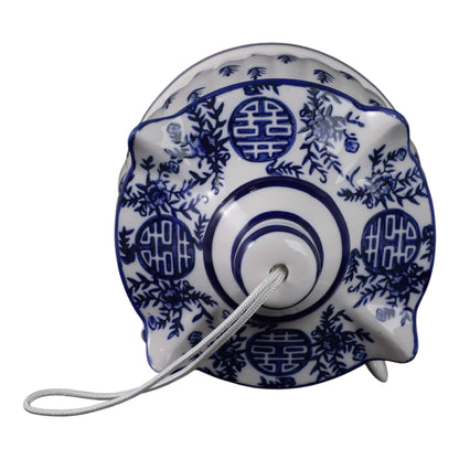 Bird House - White/Blue Chinoiserie Large Pagoda, 8 in.