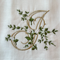 Floral Monogram Linen Towel