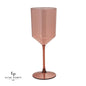 Upscale Round Rose Plastic Wine Cups | 4 Cups