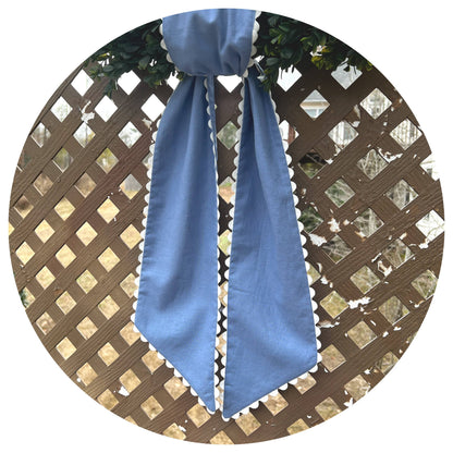 Custom Linen Sashes with Trim 