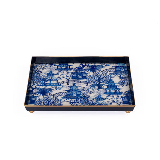 Garden Party Enameled Oliver Tray 8x12