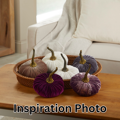 Pumpkin Large Velvet, Fall Mantel Decor, Halloween Table