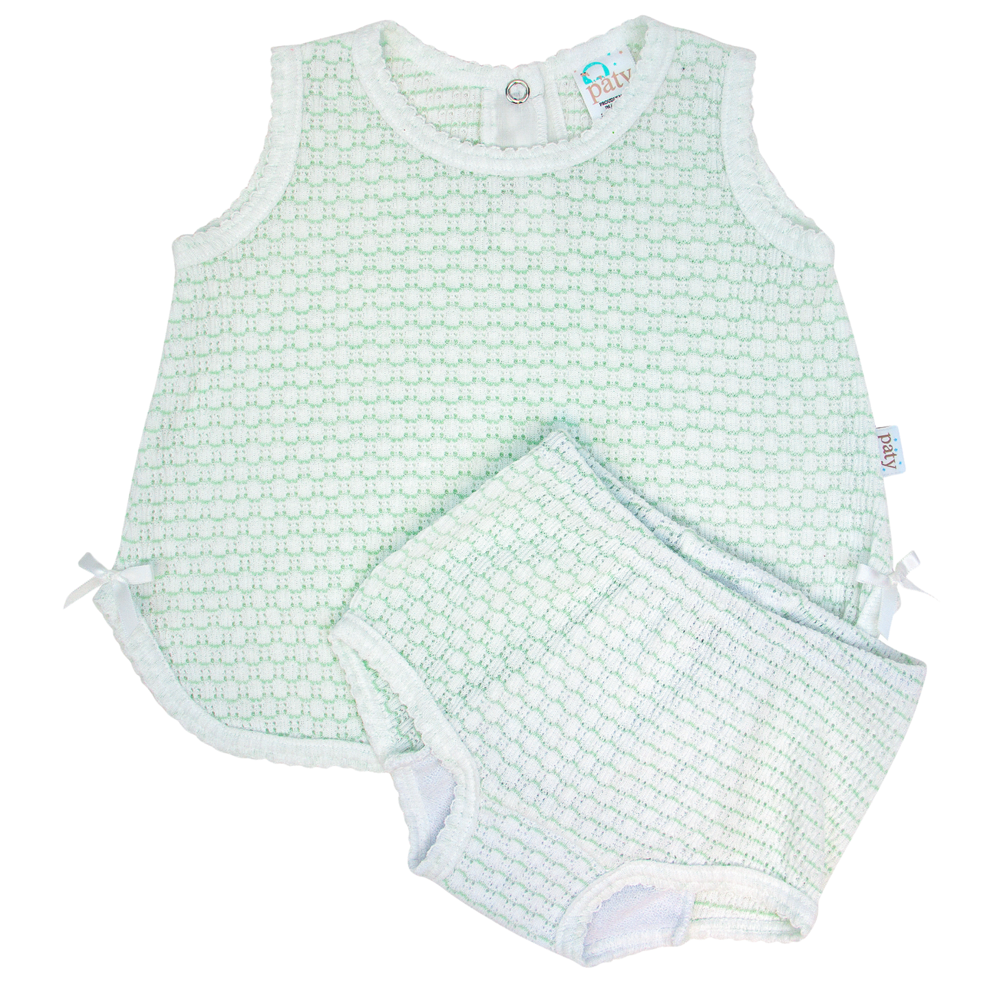 Paty Knit Pinstripe Diaper Set