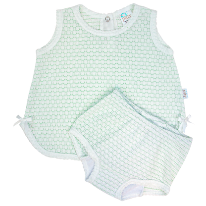 Paty Knit Pinstripe Diaper Set