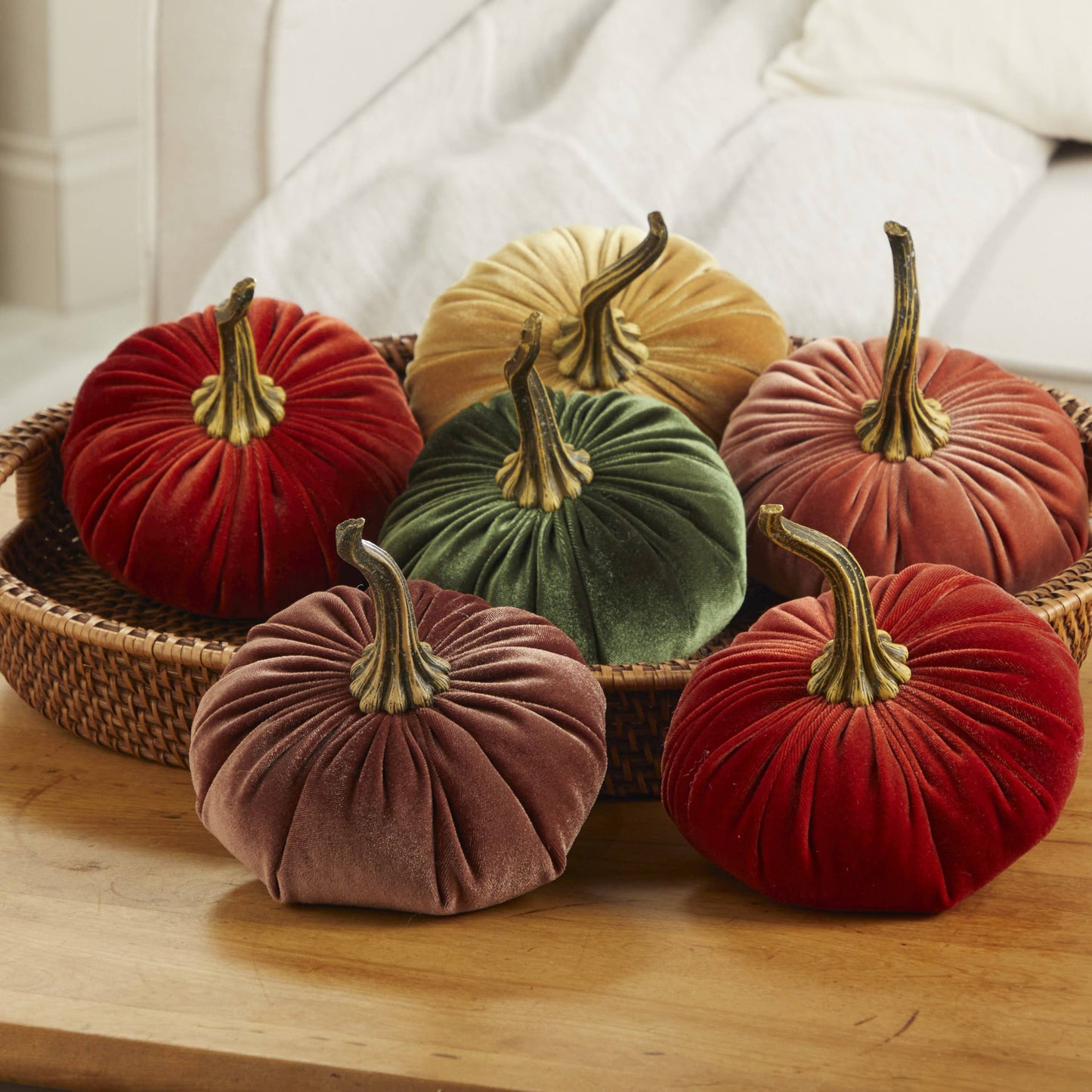 Pumpkin Large Velvet, Fall Mantel Decor, Halloween Table
