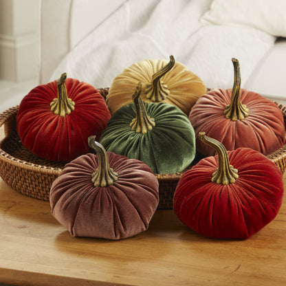 Pumpkin Large Velvet, Fall Mantel Decor, Halloween Table