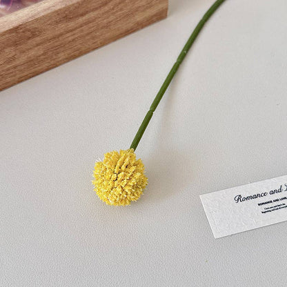 Faux Pom Pom Flower Stem Billy Ball Floral Decor