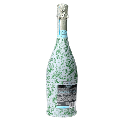 Grandmillennial Green Floral Prosecco Bottle Wrap