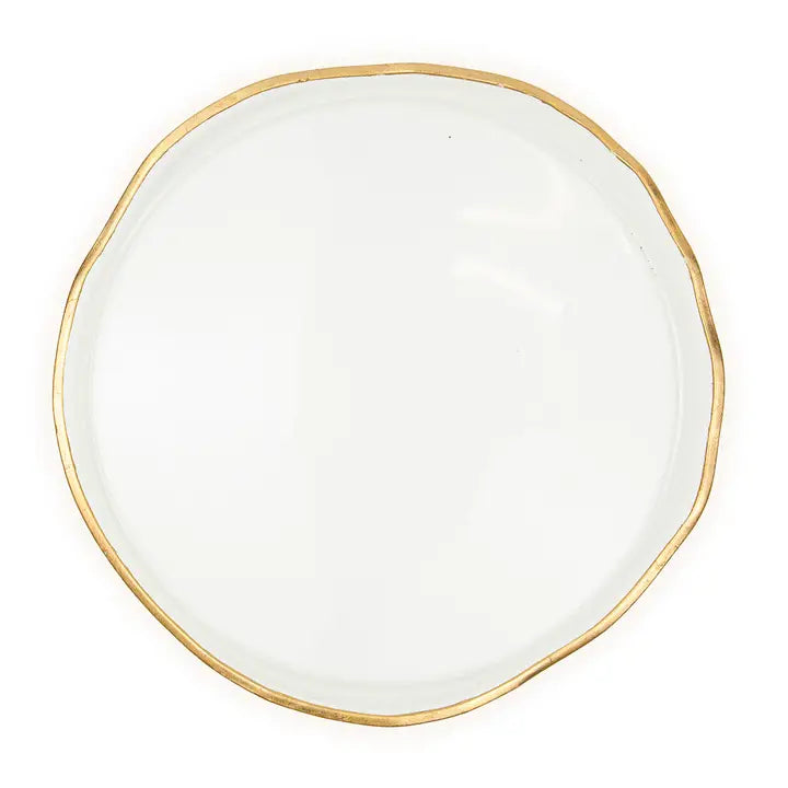 Fontaine Serving Platter Clear/Gold 13.2x.8x13.2