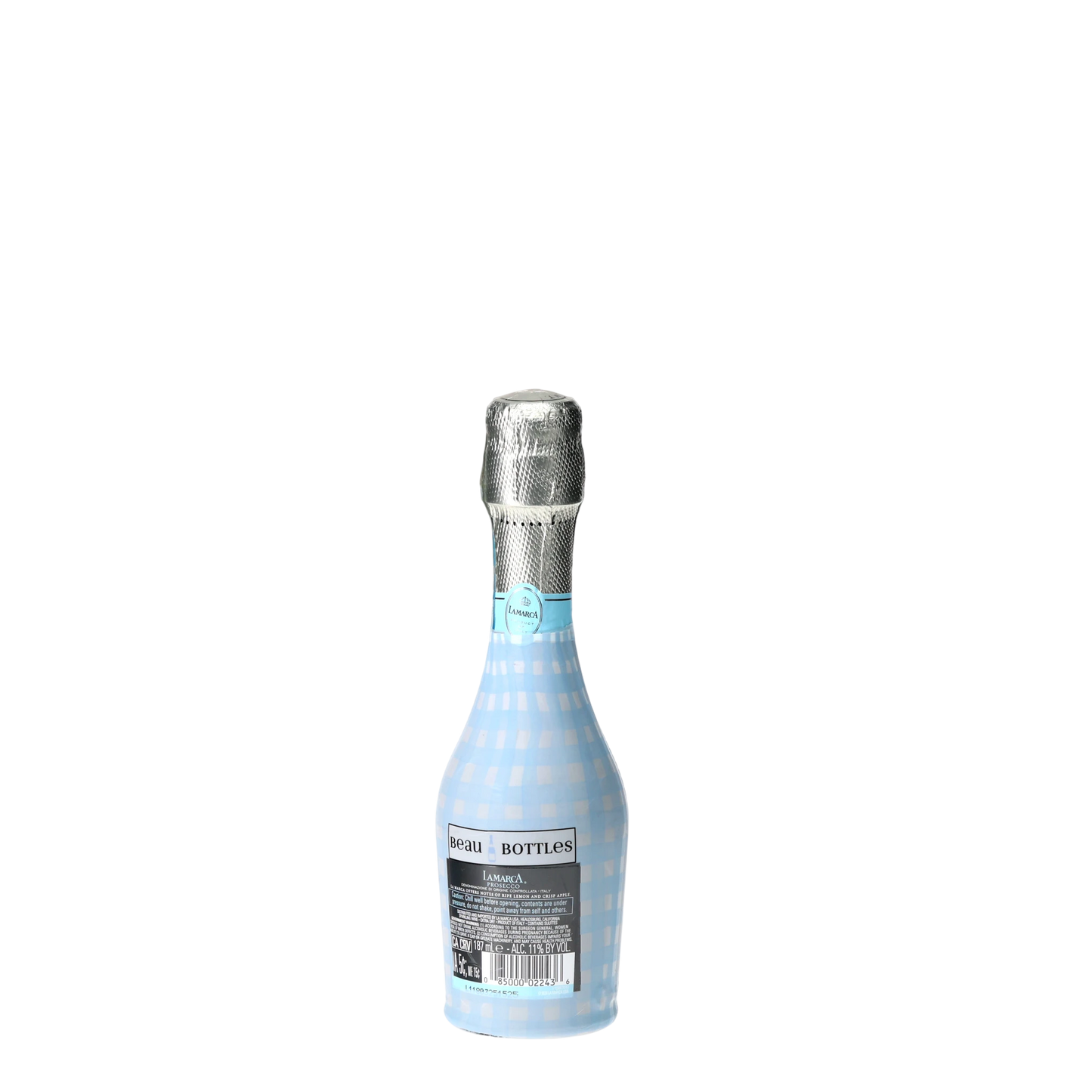 Powder Blue Picnic Gingham Mini Prosecco Wraps (3-Pack)