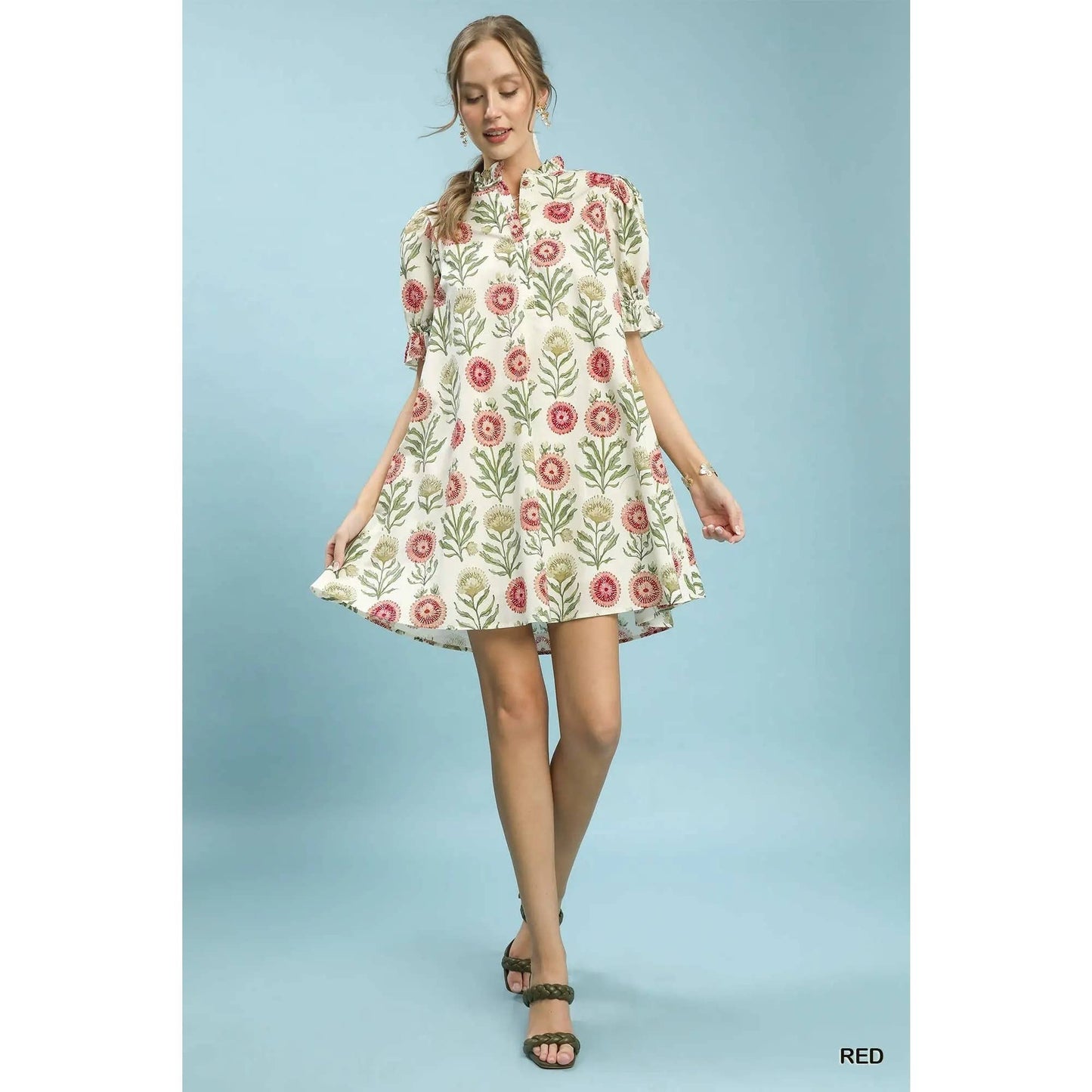 Floral Puff Sleeve Dress