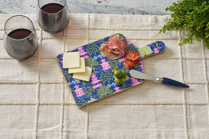 Garden Party Enameled Rectangular Charcuterie Board 6x10
