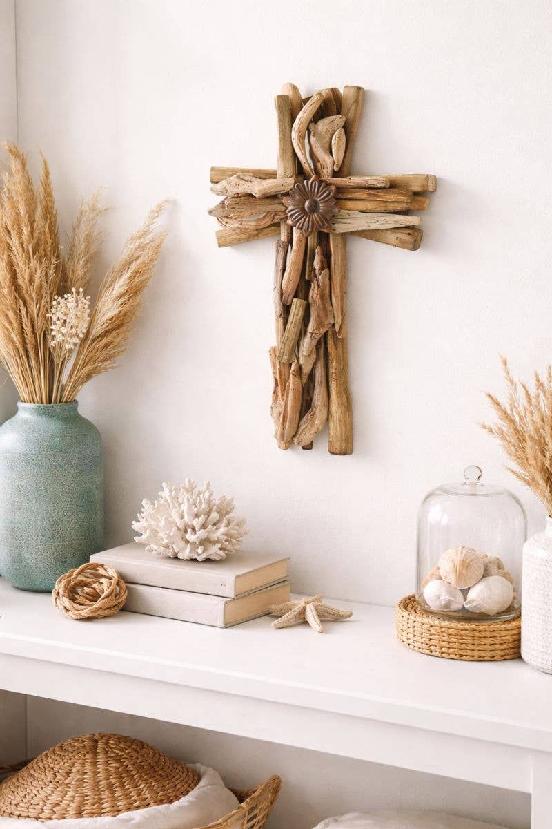 Driftwood Cross Wall Décor