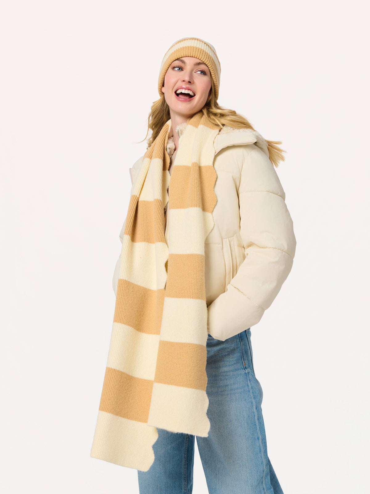 SCALA STRIPED SCARF