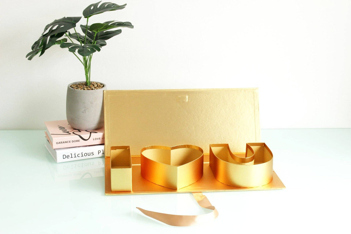 I Love You Fillable Letters Box with Ribbon